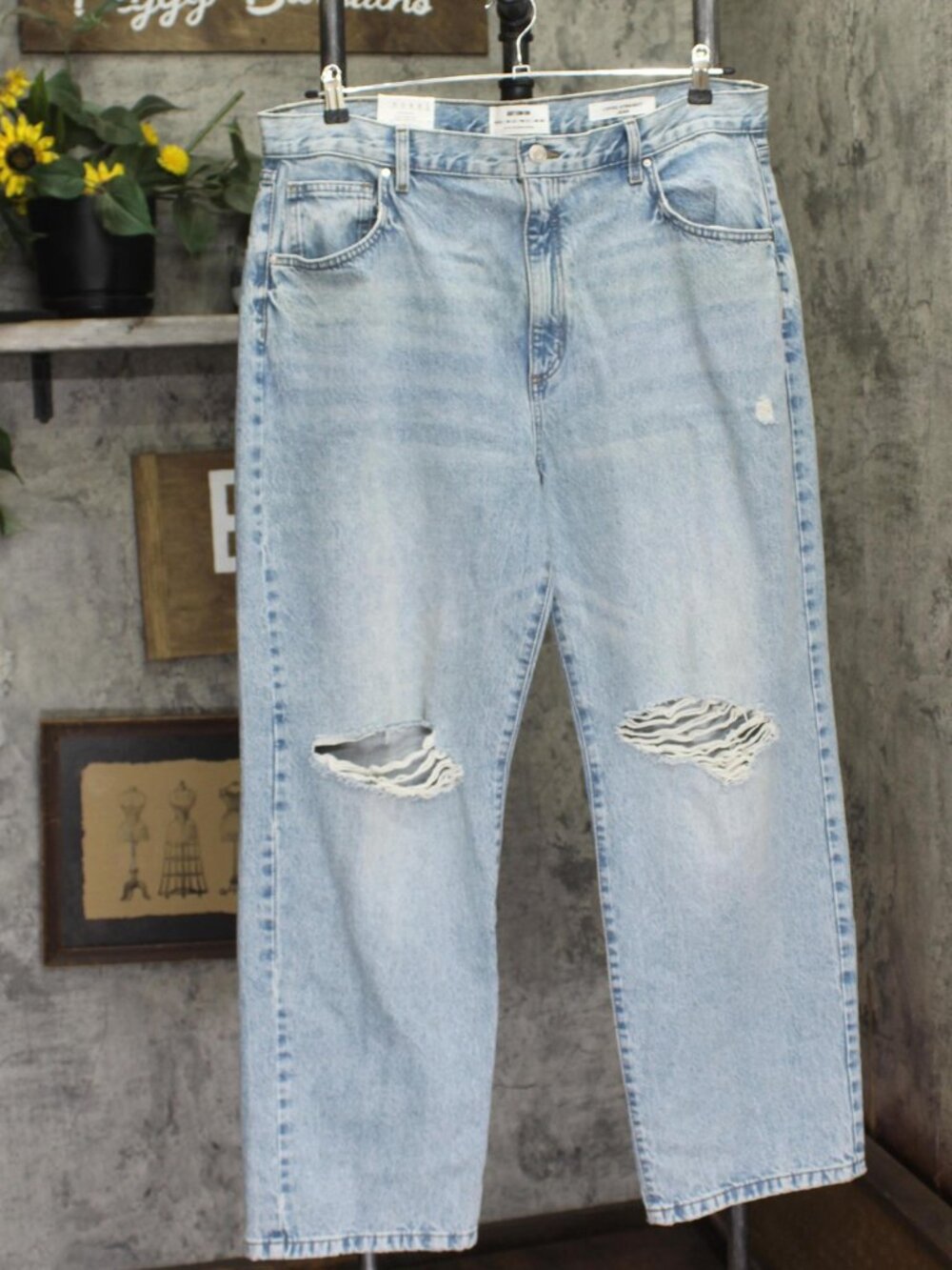 Cotton On Blue Cotton On Distressed Loose Straight Jeans Lake 14 - Picture 1 of 7